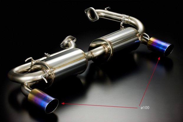 Toda Racing Type II Dual Exhaust Muffler with Titanium Tips