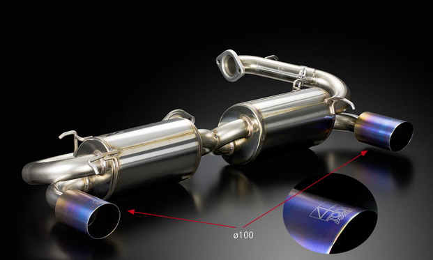 Toda Racing Type III Dual Exhaust Muffler with Titanium Tips