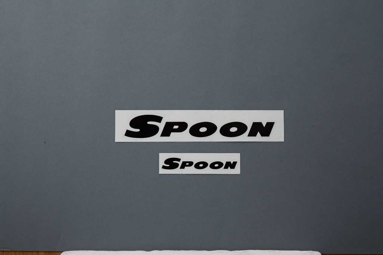 Spoon 200mm Team Sticker (Black)