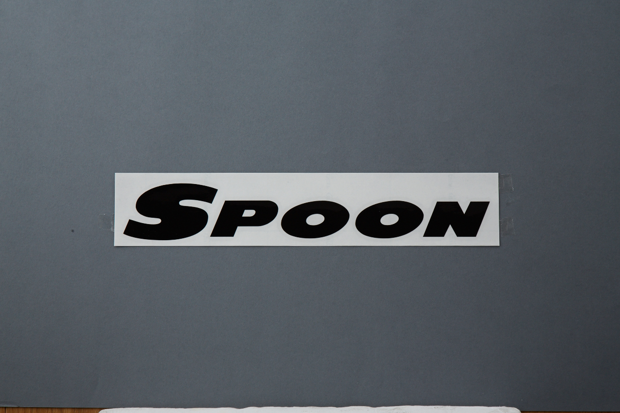 Spoon 300mm Team Sticker (Black)