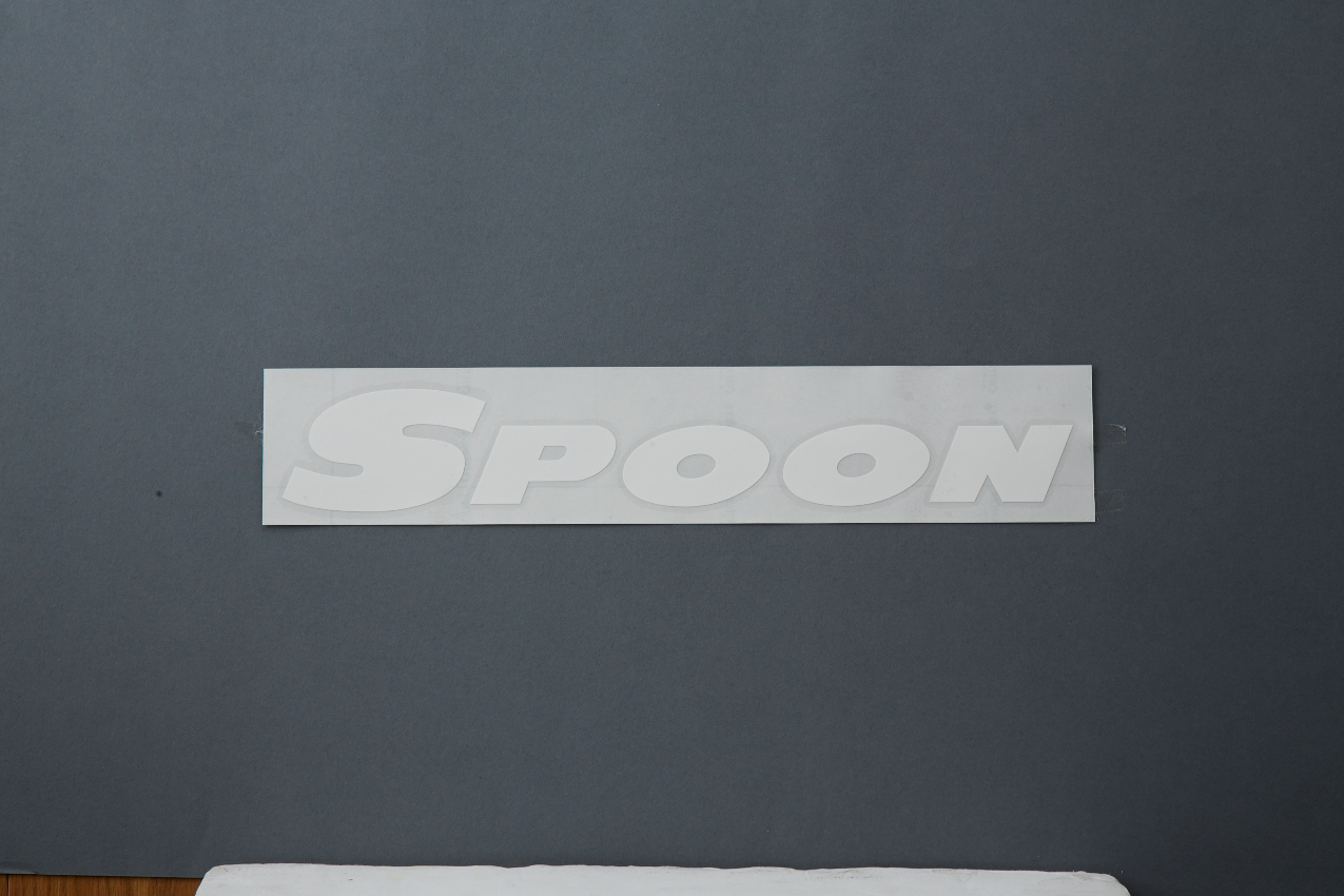 Spoon 300mm Team Sticker (White)