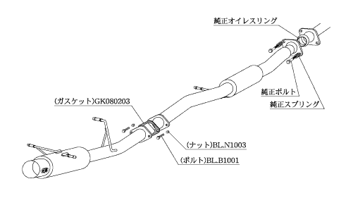 Kakimoto Racing Hyper Full Mega N1 +Rev Exhaust System