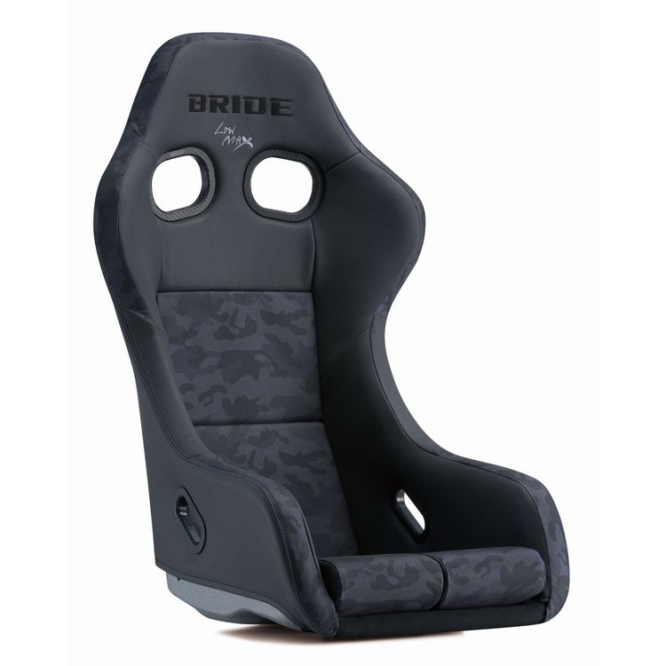 Bride Zeta IV Ghost Bucket Seat (Black with Blue Camo / FRP)