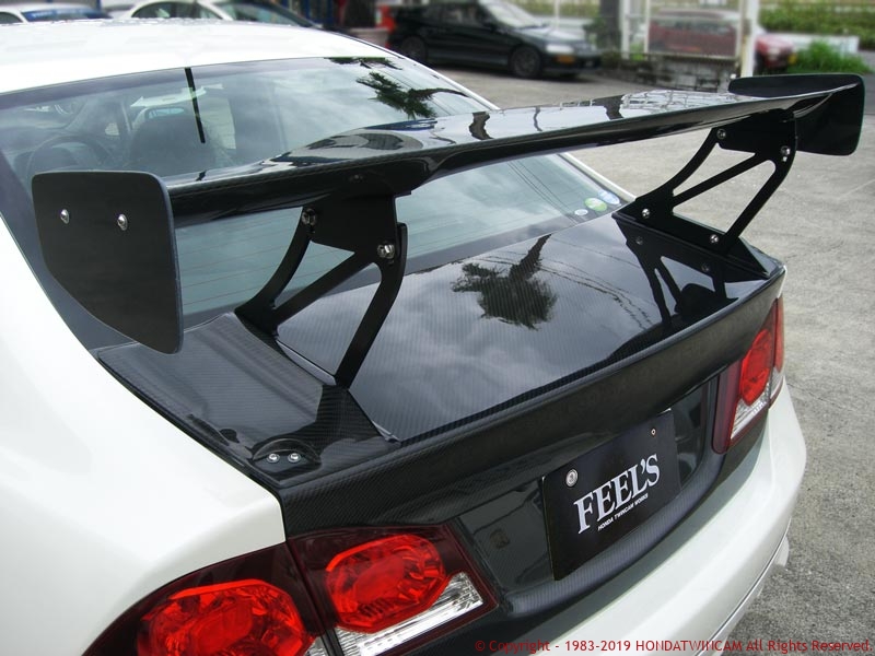 FEEL's 3D GT Rear Wing (Plain Weave Carbon / FRP Brackets)