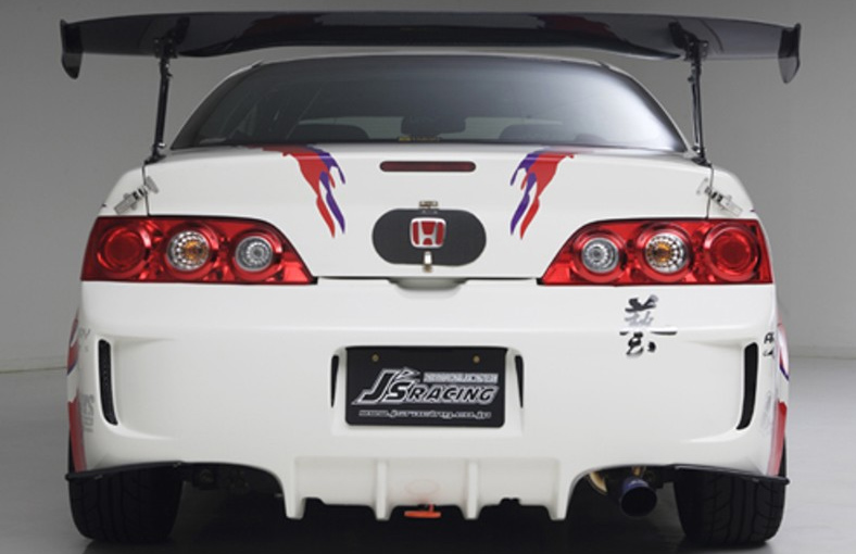 J's Racing Type-S Rear Bumper (FRP with Carbon Rear Canards)