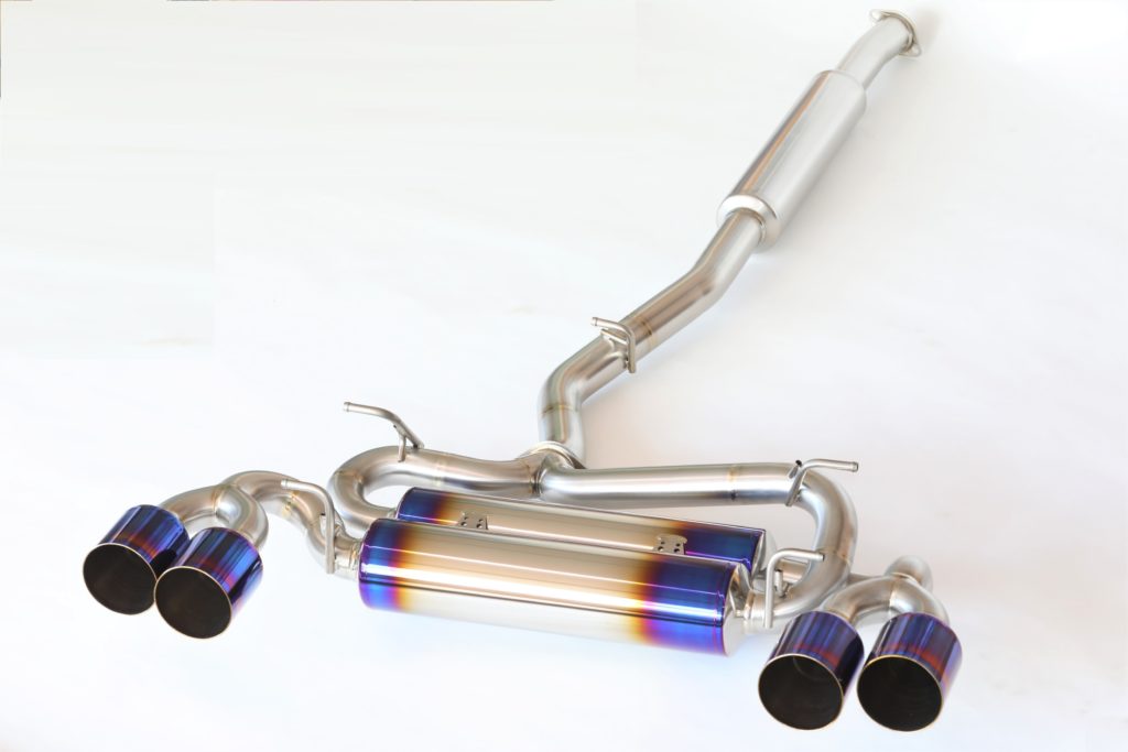 R1 Titan Extra Gold Ring Titanium 4 Tail Exhaust System