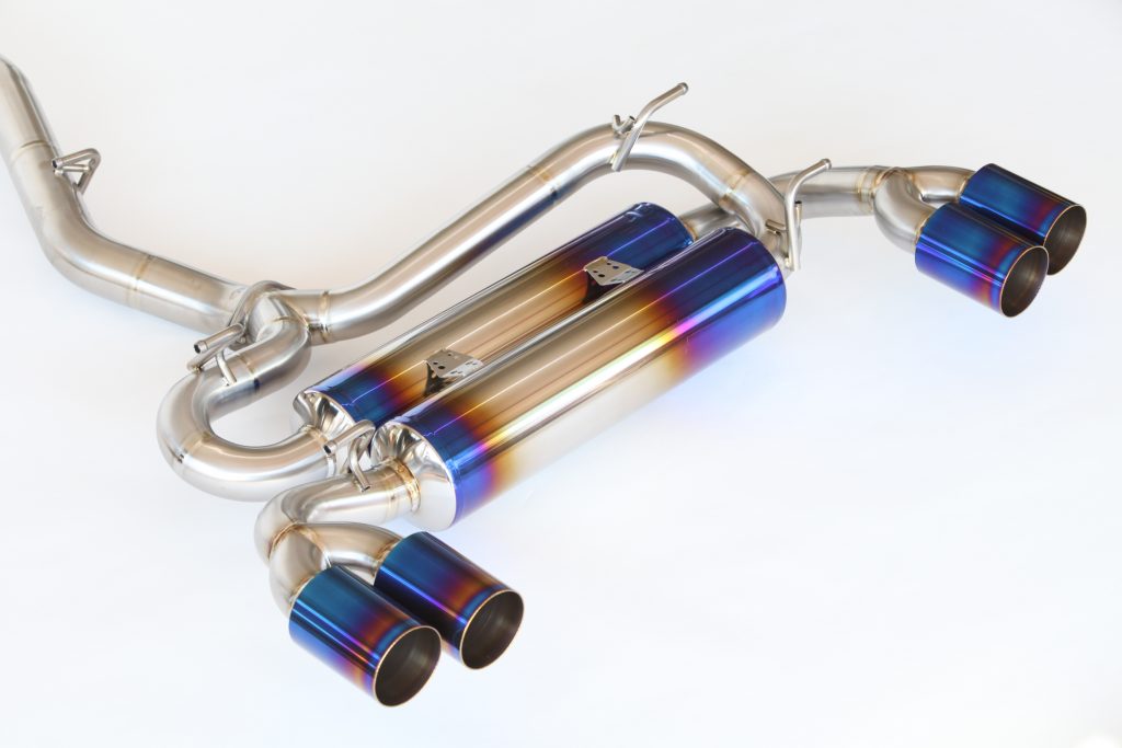 R1 Titan Extra Gold Ring Titanium 4 Tail Exhaust System