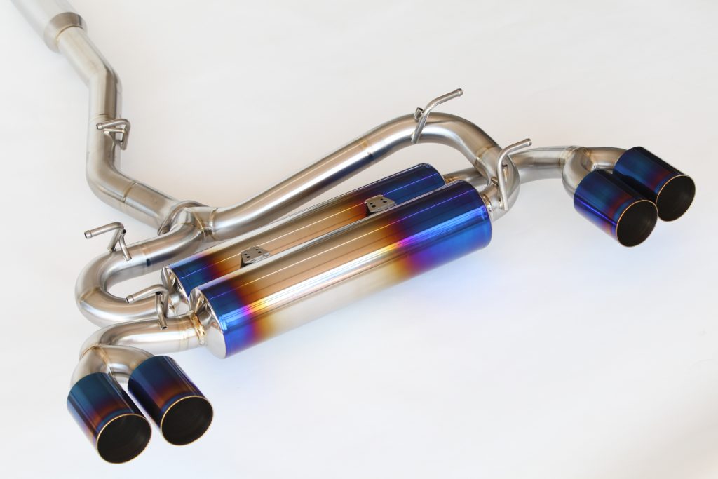 R1 Titan Extra Gold Ring Titanium 4 Tail Exhaust System